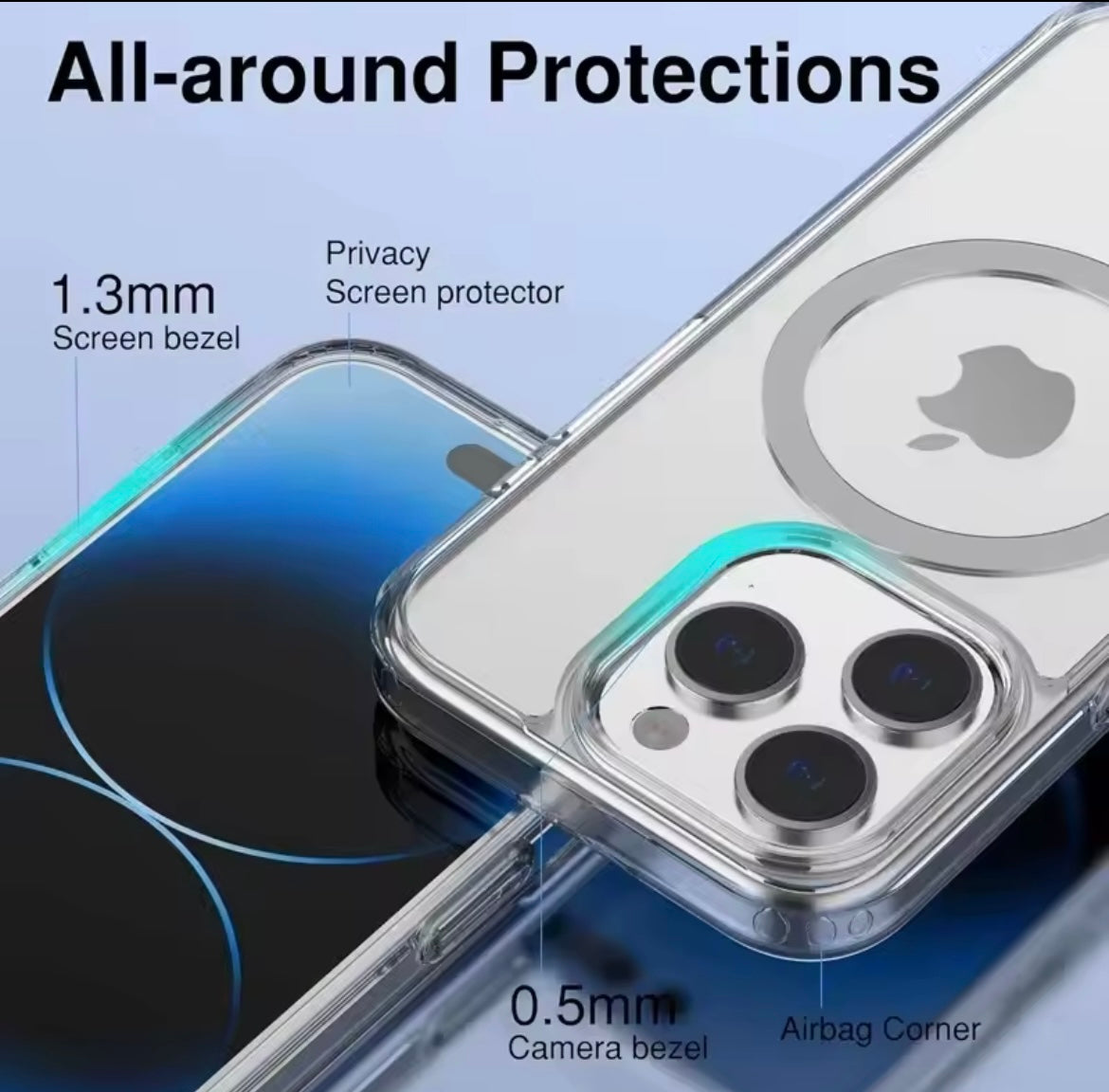 Clear Magnetic MagSafe Case for iPhone 12–17